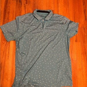 Nike Golf Teal Polo with White Flowers Masters Azelea Collection